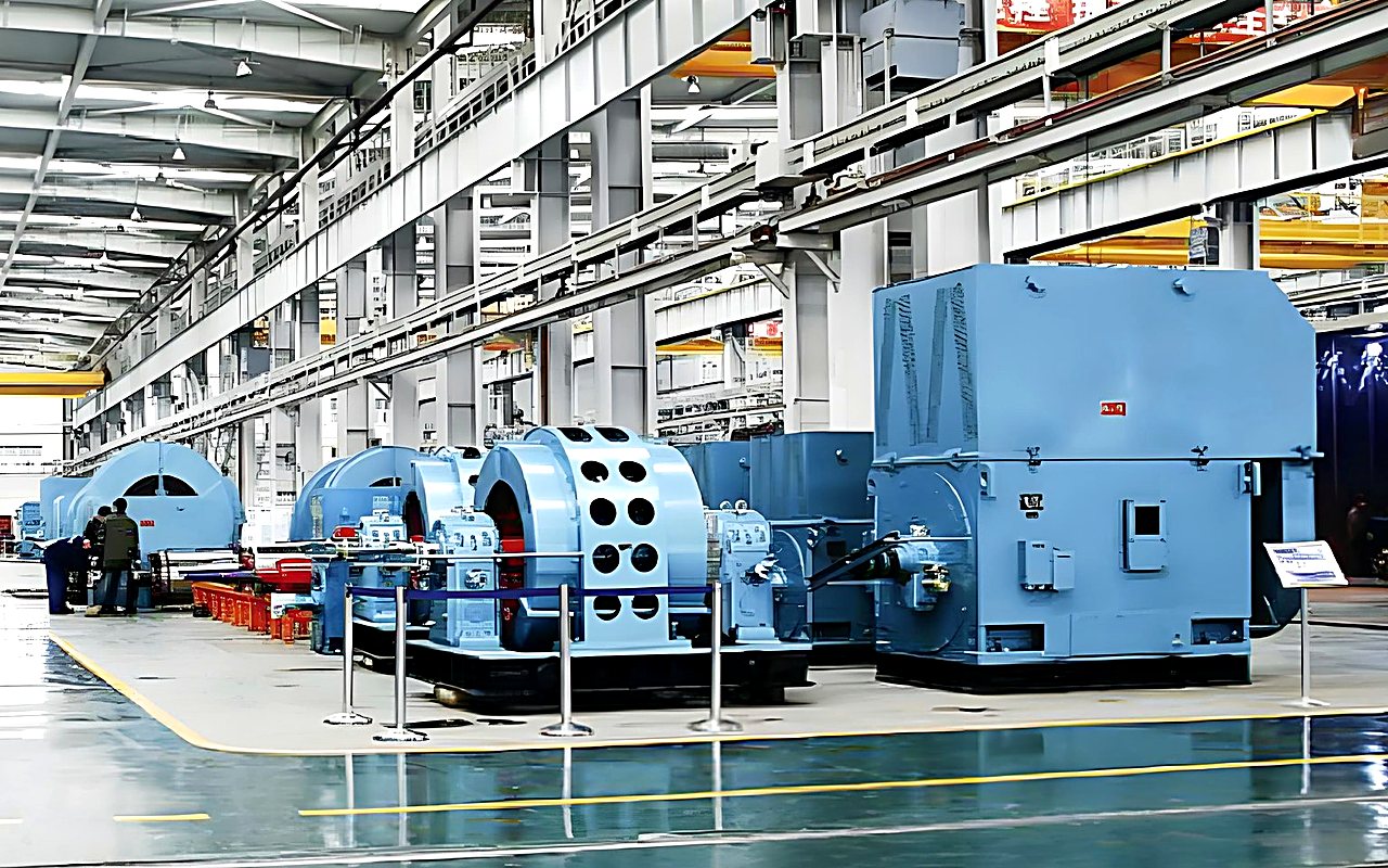 High-voltage industrial electric motor